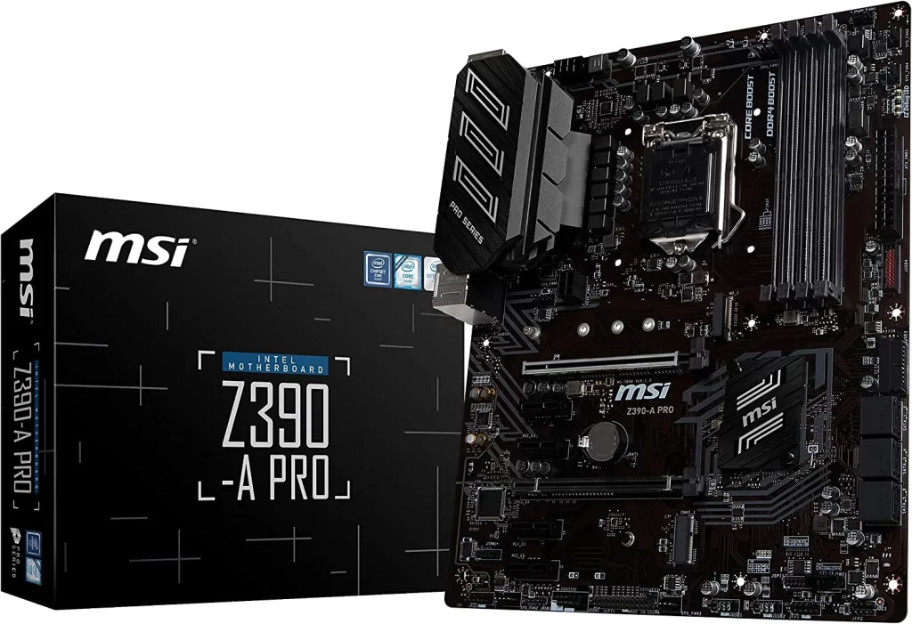 4. MSI Z390-A PRO Gaming Motherboard